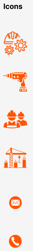 Custom icon set designed for a manufacturing and distribution company website.